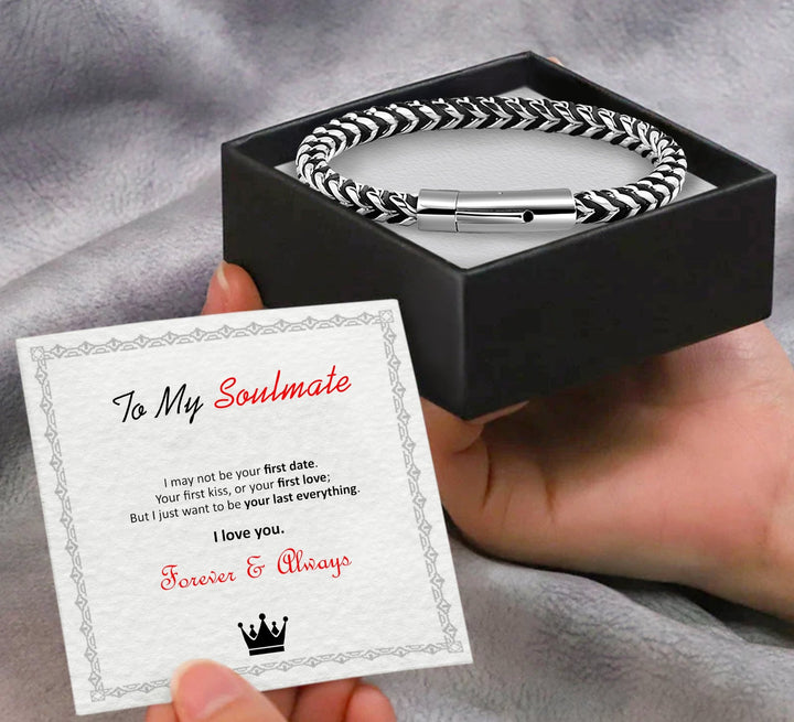 To My Husband/Soulmate Premium Stainless Steel Bracelet - FREE Gift box with Card - Luxesmith - Handcrafted Jewellery