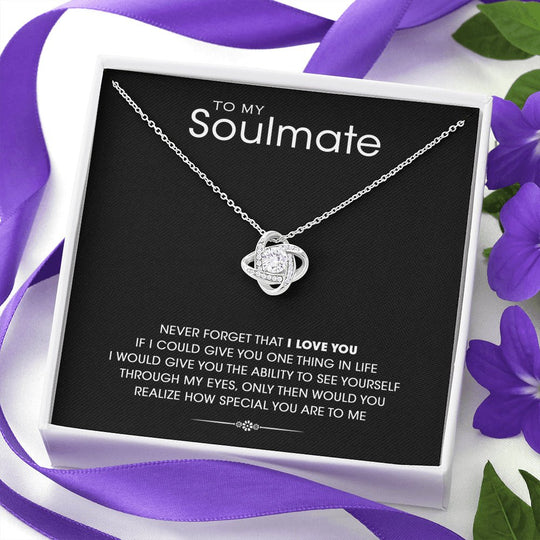 To my soulmate - white gold love knot necklace – Luxesmith ...